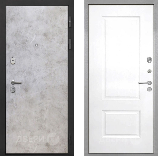 Входная металлическая Дверь Интекрон (INTECRON) Гектор Мрамор Светлый Альба Роял Вуд белый в Видное