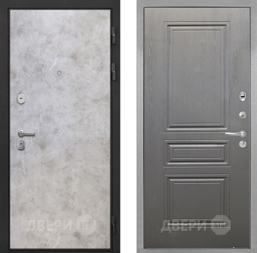 Входная металлическая Дверь Интекрон (INTECRON) Гектор Мрамор Светлый ФЛ-243 Графит вуд дуб в Видное