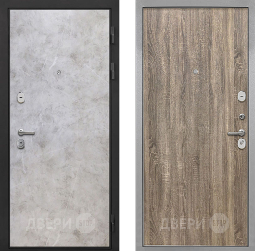 Входная металлическая Дверь Интекрон (INTECRON) Гектор Мрамор Светлый Гладкая Дуб турин в Видное