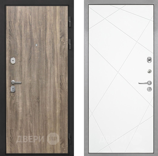 Входная металлическая Дверь Интекрон (INTECRON) Гектор Дуб Турин Лучи-М Софт милк в Видное