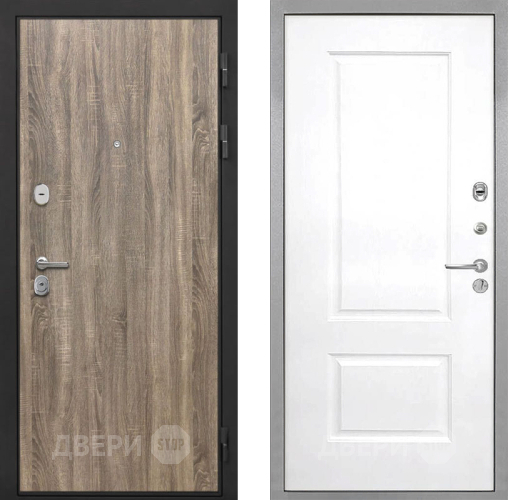 Входная металлическая Дверь Интекрон (INTECRON) Гектор Дуб Турин Альба Роял Вуд белый в Видное