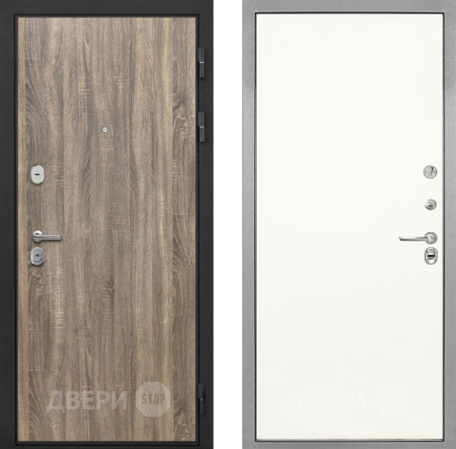 Входная металлическая Дверь Интекрон (INTECRON) Гектор Дуб Турин Гладкая Слоновая кость в Видное