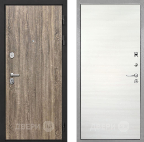 Входная металлическая Дверь Интекрон (INTECRON) Гектор Дуб Турин Гладкая Дуб сильвер поперечный в Видное