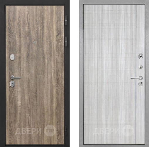 Входная металлическая Дверь Интекрон (INTECRON) Гектор Дуб Турин В-07 с молдингом Сандал белый в Видное