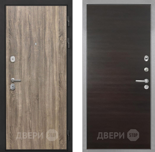 Входная металлическая Дверь Интекрон (INTECRON) Гектор Дуб Турин Гладкая Эковенге поперечный в Видное