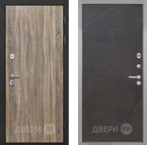 Входная металлическая Дверь Интекрон (INTECRON) Гектор Дуб Турин Лучи-М Венге распил кофе в Видное