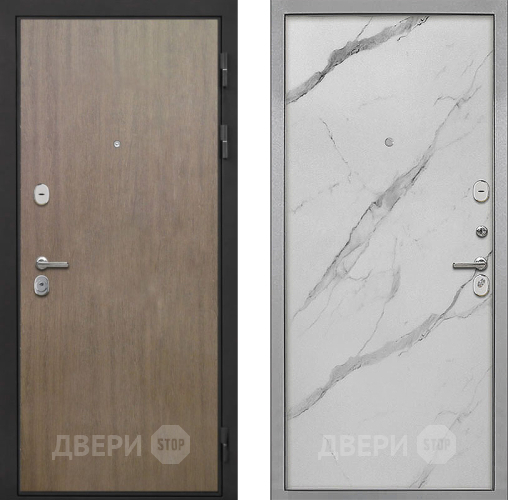 Входная металлическая Дверь Интекрон (INTECRON) Гектор Венге Коричневый Гладкая Мрамор натуральный арктик в Видное