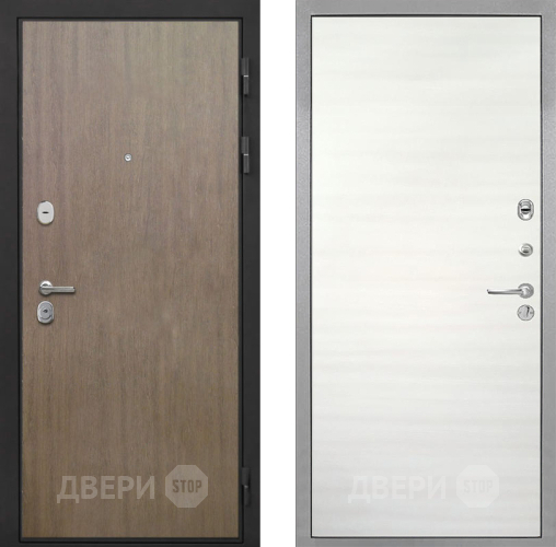 Входная металлическая Дверь Интекрон (INTECRON) Гектор Венге Коричневый Гладкая Дуб сильвер поперечный в Видное