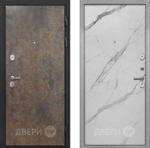 Входная металлическая Дверь Интекрон (INTECRON) Гектор Гранж Гладкая Мрамор натуральный арктик в Видное