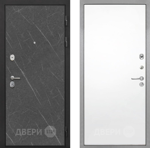 Входная металлическая Дверь Интекрон (INTECRON) Гектор Гранит Лава Оникс Гладкая Силк Сноу в Видное