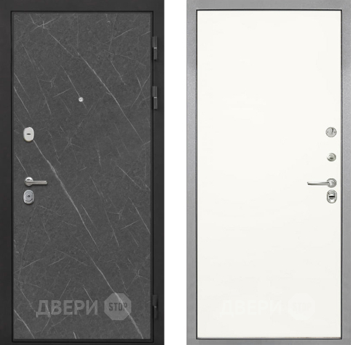 Входная металлическая Дверь Интекрон (INTECRON) Гектор Гранит Лава Оникс Гладкая Слоновая кость в Видное