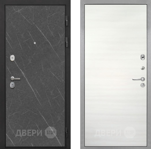 Входная металлическая Дверь Интекрон (INTECRON) Гектор Гранит Лава Оникс Гладкая Дуб сильвер поперечный в Видное