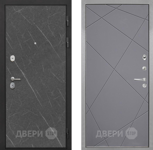 Входная металлическая Дверь Интекрон (INTECRON) Гектор Гранит Лава Оникс Лучи-М Графит софт в Видное
