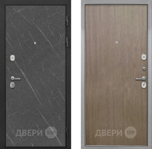 Входная металлическая Дверь Интекрон (INTECRON) Гектор Гранит Лава Оникс Гладкая шпон Венге коричневый в Видное