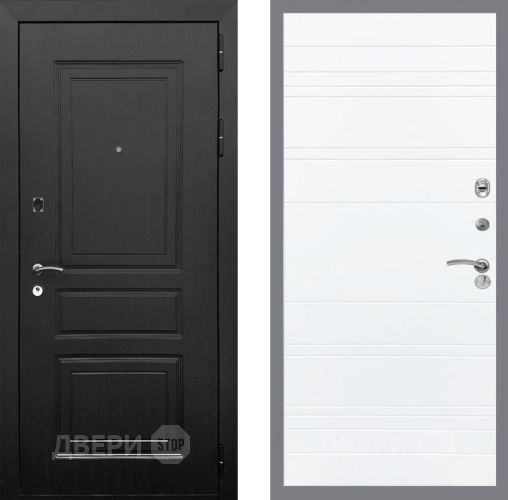 Входная металлическая Дверь Рекс (REX) 6 Венге Line Силк Сноу в Видное