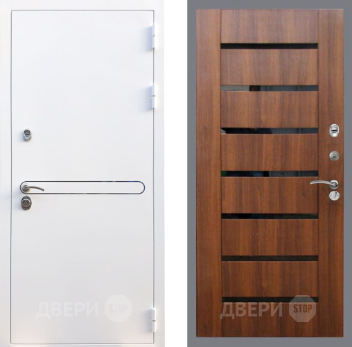 Входная металлическая Дверь Рекс (REX) 27 СБ-14 стекло черное Орех бренди в Видное