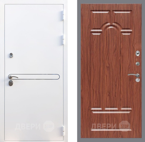 Входная металлическая Дверь Рекс (REX) 27 FL-58 орех тисненый в Видное