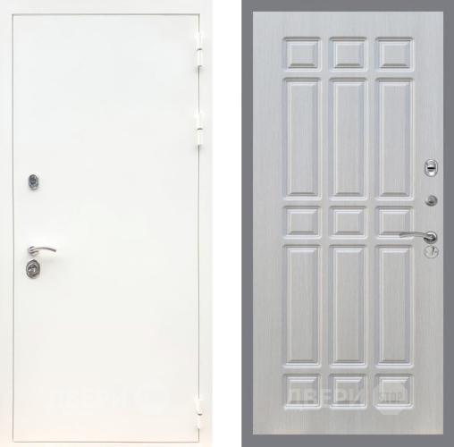 Входная металлическая Дверь Рекс (REX) 5 Белая Шагрень FL-33 Лиственница беж в Видное