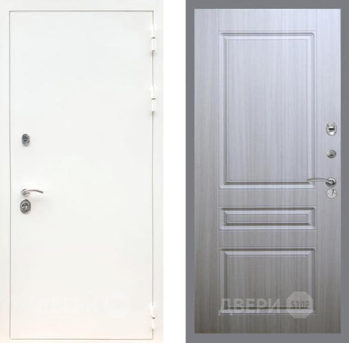 Дверь Рекс (REX) 5 Белая Шагрень FL-243 Сандал белый в Видное