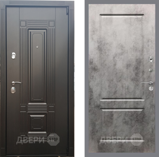 Входная металлическая Дверь Рекс (REX) 9 FL-117 Бетон темный в Видное