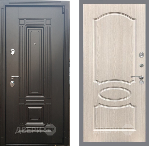 Входная металлическая Дверь Рекс (REX) 9 FL-128 Беленый дуб в Видное