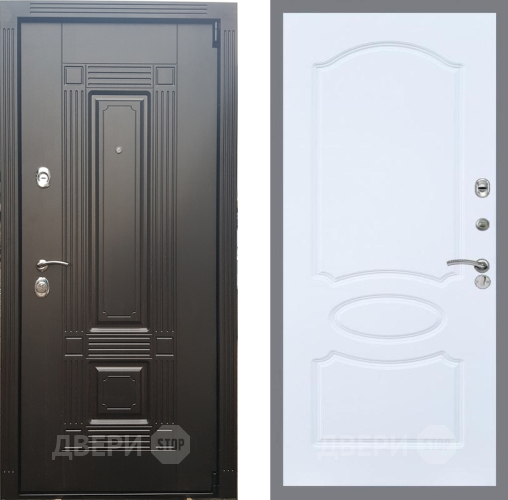 Входная металлическая Дверь Рекс (REX) 9 FL-128 Силк Сноу в Видное