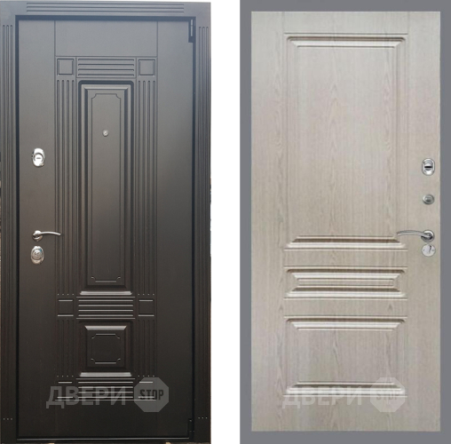 Входная металлическая Дверь Рекс (REX) 9 FL-243 Беленый дуб в Видное