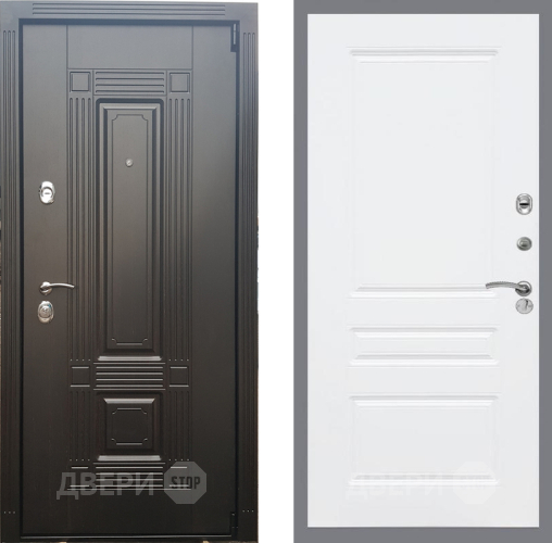 Входная металлическая Дверь Рекс (REX) 9 FL-243 Силк Сноу в Видное