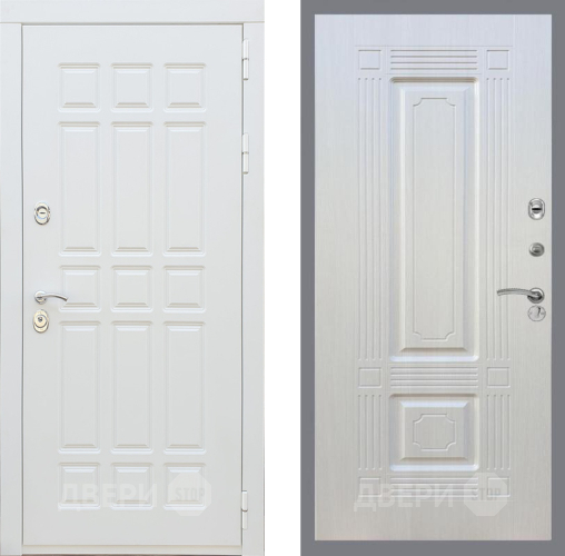 Входная металлическая Дверь Рекс (REX) 8 Силк Сноу FL-2 Лиственница беж в Видное