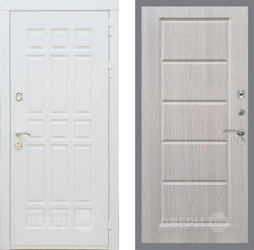 Входная металлическая Дверь Рекс (REX) 8 Силк Сноу FL-39 Беленый дуб в Видное