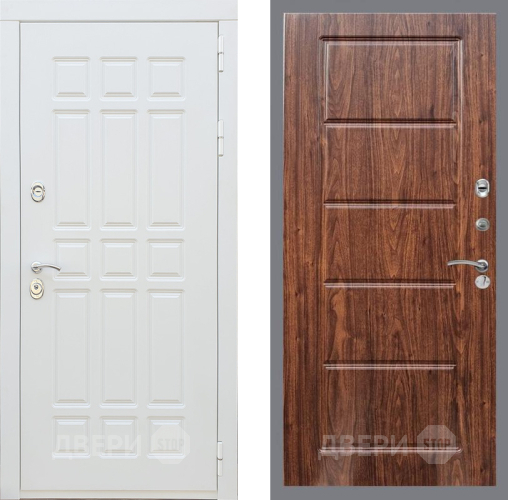 Входная металлическая Дверь Рекс (REX) 8 Силк Сноу FL-39 орех тисненый в Видное