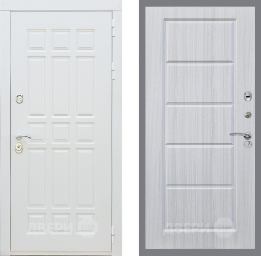 Входная металлическая Дверь Рекс (REX) 8 Силк Сноу FL-39 Сандал белый в Видное