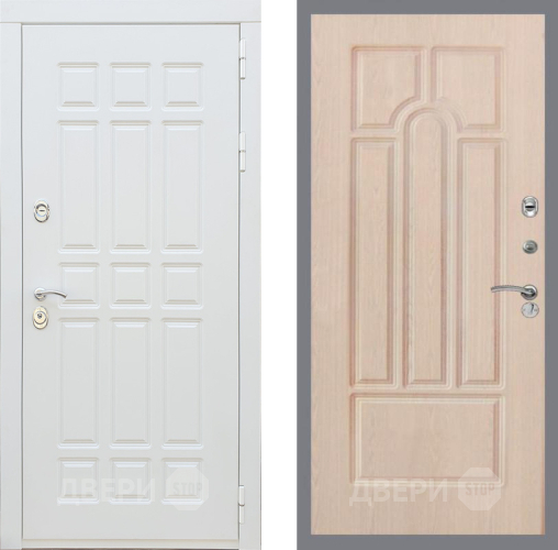 Входная металлическая Дверь Рекс (REX) 8 Силк Сноу FL-58 Беленый дуб в Видное