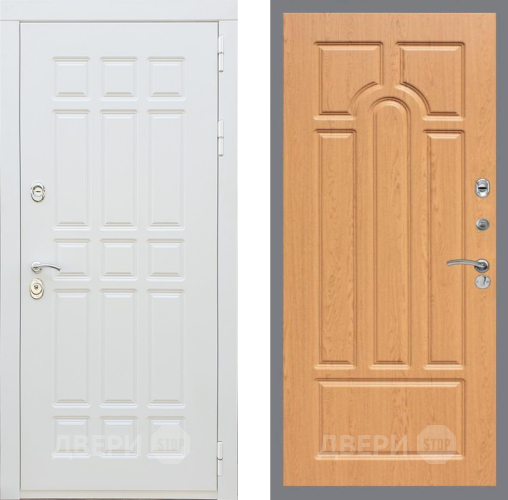 Входная металлическая Дверь Рекс (REX) 8 Силк Сноу FL-58 Дуб в Видное