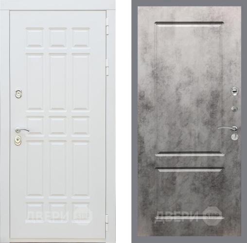 Входная металлическая Дверь Рекс (REX) 8 Силк Сноу FL-117 Бетон темный в Видное