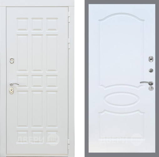 Входная металлическая Дверь Рекс (REX) 8 Силк Сноу FL-128 Белый ясень в Видное