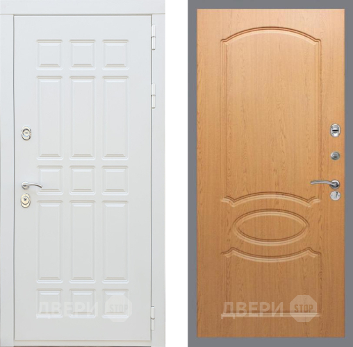 Входная металлическая Дверь Рекс (REX) 8 Силк Сноу FL-128 Дуб в Видное