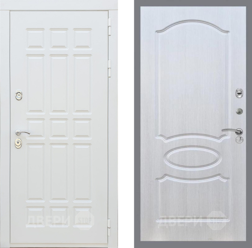 Входная металлическая Дверь Рекс (REX) 8 Силк Сноу FL-128 Лиственница беж в Видное