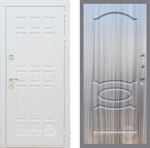 Входная металлическая Дверь Рекс (REX) 8 Силк Сноу FL-128 Сандал грей в Видное