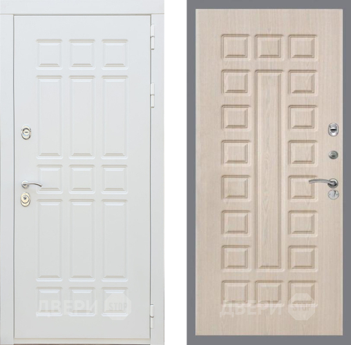 Входная металлическая Дверь Рекс (REX) 8 Силк Сноу FL-183 Беленый дуб в Видное