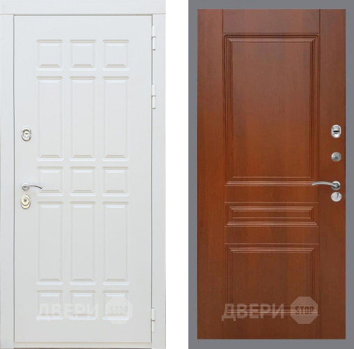 Входная металлическая Дверь Рекс (REX) 8 Силк Сноу FL-243 Итальянский орех в Видное