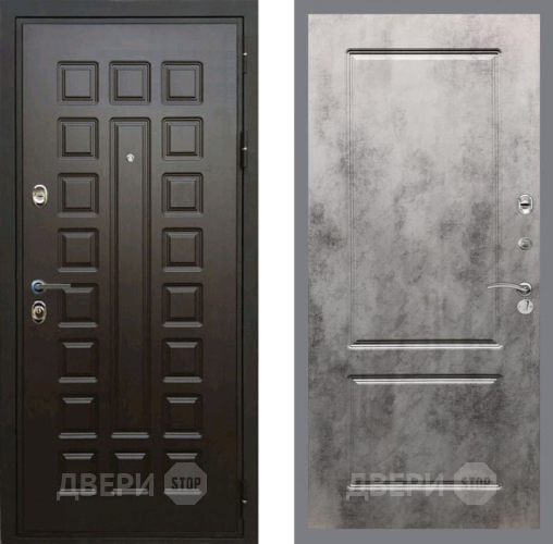 Входная металлическая Дверь Рекс (REX) Премиум 3к FL-117 Бетон темный в Видное