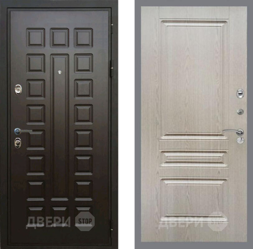 Входная металлическая Дверь Рекс (REX) Премиум 3к FL-243 Беленый дуб в Видное