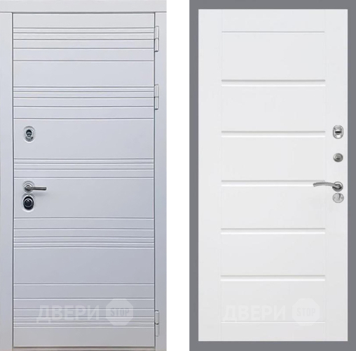 Входная металлическая Дверь Рекс (REX) 14 Силк Сноу Сити Белый ясень в Видное