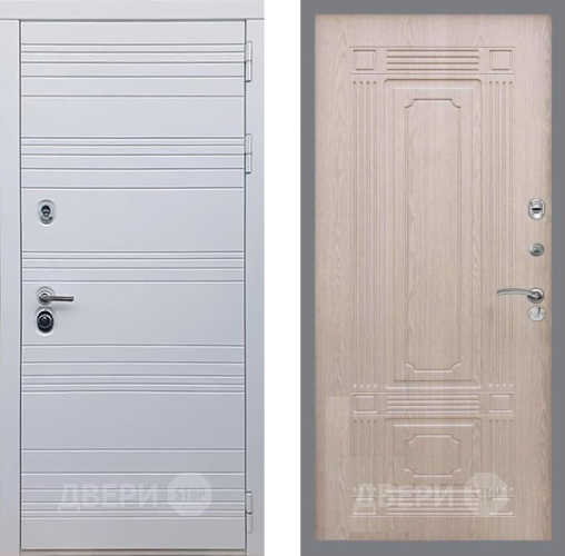 Входная металлическая Дверь Рекс (REX) 14 Силк Сноу FL-2 Беленый дуб в Видное