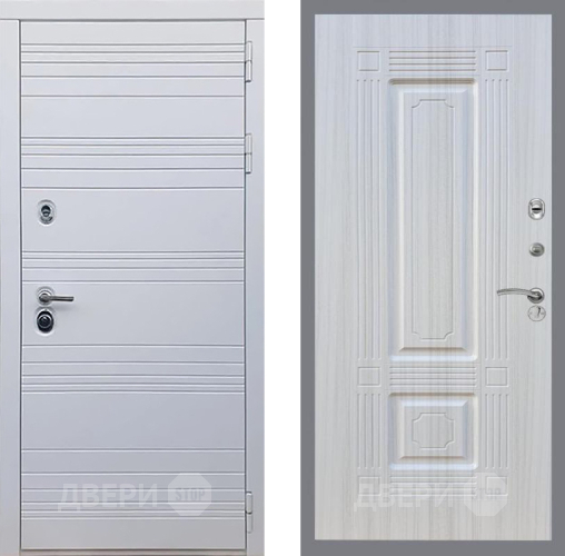 Входная металлическая Дверь Рекс (REX) 14 Силк Сноу FL-2 Сандал белый в Видное