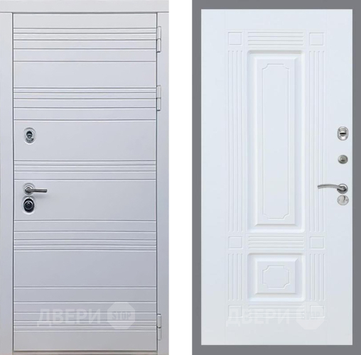 Входная металлическая Дверь Рекс (REX) 14 Силк Сноу FL-2 Силк Сноу в Видное