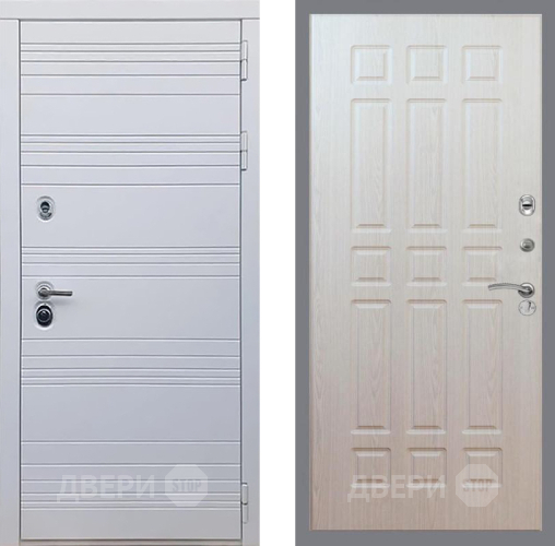 Входная металлическая Дверь Рекс (REX) 14 Силк Сноу FL-33 Беленый дуб в Видное