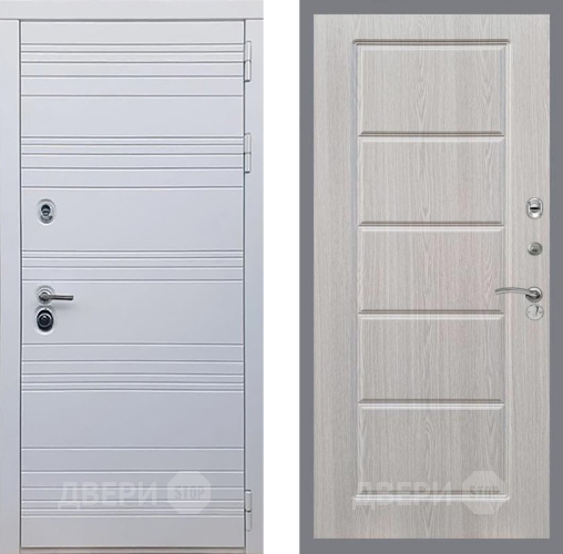 Входная металлическая Дверь Рекс (REX) 14 Силк Сноу FL-39 Беленый дуб в Видное