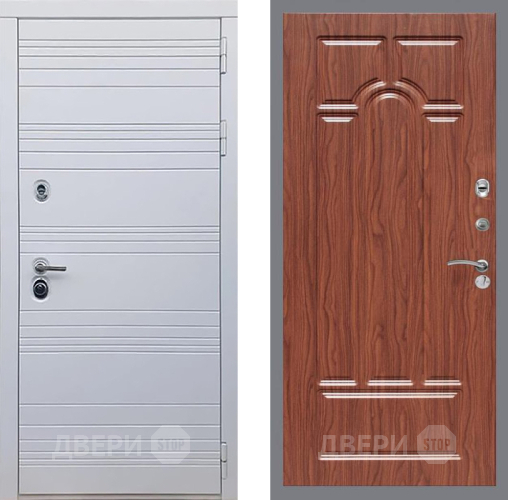 Входная металлическая Дверь Рекс (REX) 14 Силк Сноу FL-58 орех тисненый в Видное